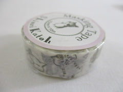 Cute Kawaii Shinzi Katoh Washi / Masking Deco Tape -  Cat Kitten - for Scrapbooking Journal Planner Craft