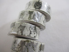 Cute Kawaii Shinzi Katoh Washi / Masking Deco Tape -  Cat Kitten - for Scrapbooking Journal Planner Craft