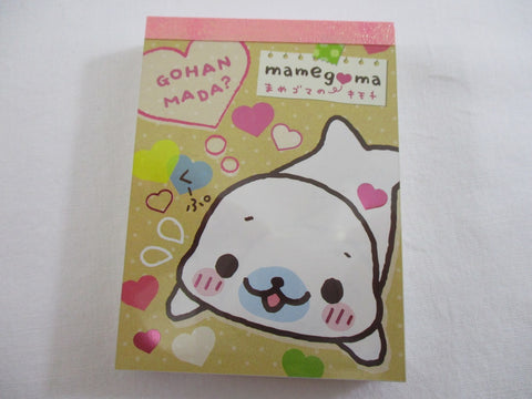 Cute Kawaii San-X Mamegoma Seal Mini Notepad / Memo Pad - B - 2010 Vintage