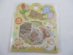 Cute Kawaii BGM Flake Stickers Sack - Dog Playful Puppies - for Journal Agenda Planner Scrapbooking Craft