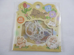 Cute Kawaii BGM Flake Stickers Sack - Dog Playful Puppies - for Journal Agenda Planner Scrapbooking Craft