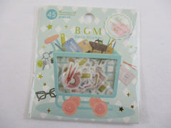Cute Kawaii BGM Cartful Series Flake Stickers Sack - College Study School Office Stationery - for Journal Agenda Planner Scrapbooking Craft