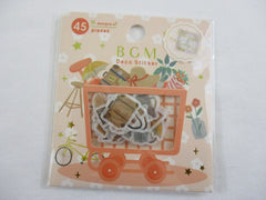 Cute Kawaii BGM Cartful Series Flake Stickers Sack - Happy Serene Healthy Living Travel - for Journal Agenda Planner Scrapbooking Craft