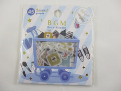 Cute Kawaii BGM Cartful Series Flake Stickers Sack - Ready for Work School Outfit Wardrobe Beauty - for Journal Agenda Planner Scrapbooking Craft