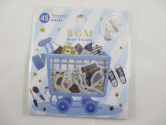 Cute Kawaii BGM Cartful Series Flake Stickers Sack - Ready for Work School Outfit Wardrobe Beauty - for Journal Agenda Planner Scrapbooking Craft