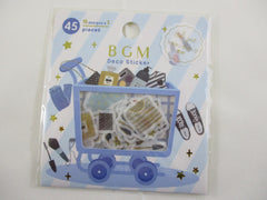 Cute Kawaii BGM Cartful Series Flake Stickers Sack - Ready for Work School Outfit Wardrobe Beauty - for Journal Agenda Planner Scrapbooking Craft