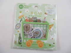 Cute Kawaii BGM Cartful Series Flake Stickers Sack - Cooking Dining Kitchen Food and Drink - for Journal Agenda Planner Scrapbooking Craft