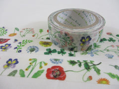 Cute Kawaii Shinzi Katoh Washi / Masking Deco Tape -  Beautiful Flowers - for Scrapbooking Journal Planner Craft