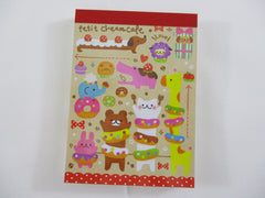 Cute Kawaii Q-Lia Animals Petit Cream Cafe Mini Notepad / Memo Pad - Stationery Design Writing Collection