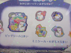 Cute Kawaii Crux Hedgehog Assorted Glitter Stickers Flake Sack - for Journal Planner Craft Scrapbook Collectible