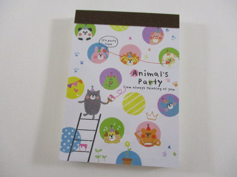 Cute Kawaii Crux Animal's Party Mini Notepad / Memo Pad - Stationery Designer Paper Collection