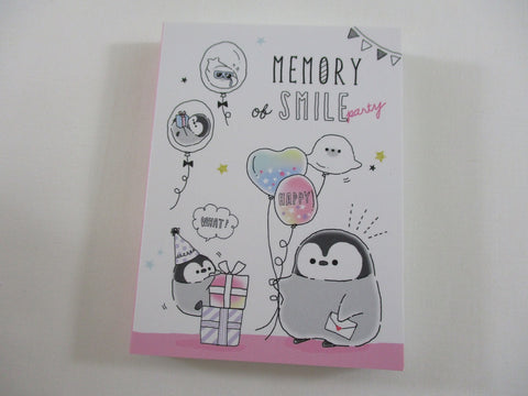 Cute Kawaii Q-Lia Penguin Memory of Smile Mini Notepad / Memo Pad - Stationery Design Writing Paper Collection