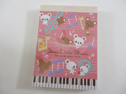 Cute Kawaii VHTF Q-Lia Bear Little Mini Notepad / Memo Pad - Stationery Design Writing Collection
