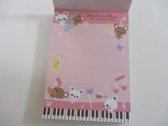 Cute Kawaii VHTF Q-Lia Bear Little Mini Notepad / Memo Pad - Stationery Design Writing Collection