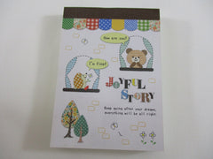 Cute Kawaii Crux Bear Joyful story Mini Notepad / Memo Pad - Stationery Designer Paper Collection