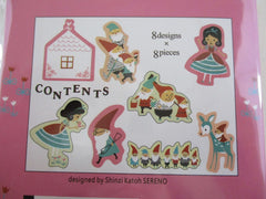 Cute Kawaii Snow White and Seven dwarfts Flake Stickers Sack - Shinzi Katoh Japan - for Journal Agenda Planner Scrapbooking Craft