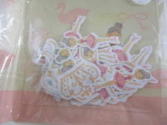 Cute Kawaii Ballerina Flake Stickers Sack - Shinzi Katoh Japan - for Journal Agenda Planner Scrapbooking Craft