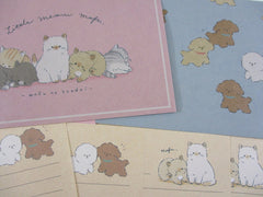 Cute Kawaii Q-Lia Cat and Dog Friends Letter Sets - Writing Paper Envelope Stationery