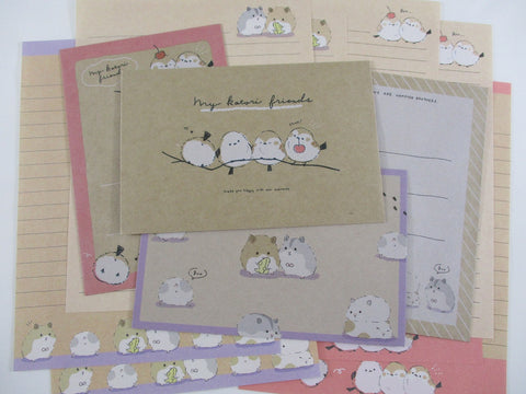 Cute Kawaii Q-Lia Bird and Hamster Letter Sets - Writing Paper Envelope Stationery