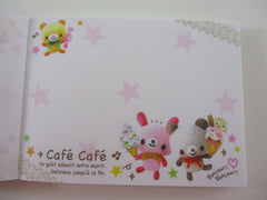 Cute Kawaii Kamio Bear Cafe Cafe F Mini Notepad / Memo Pad - Stationery Design Writing - Vintage Collectible