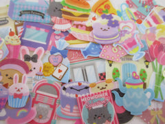 Cute Kawaii Cat Bear Bunny Panda Cafe Food Restaurant Flake Stickers - 40 pcs - for Journal Planner Craft Scrapbook