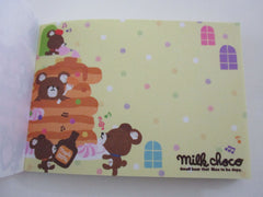 Cute Kawaii Q-Lia Bear Milk Choco Mini Notepad / Memo Pad - Stationery Designer Paper Collection