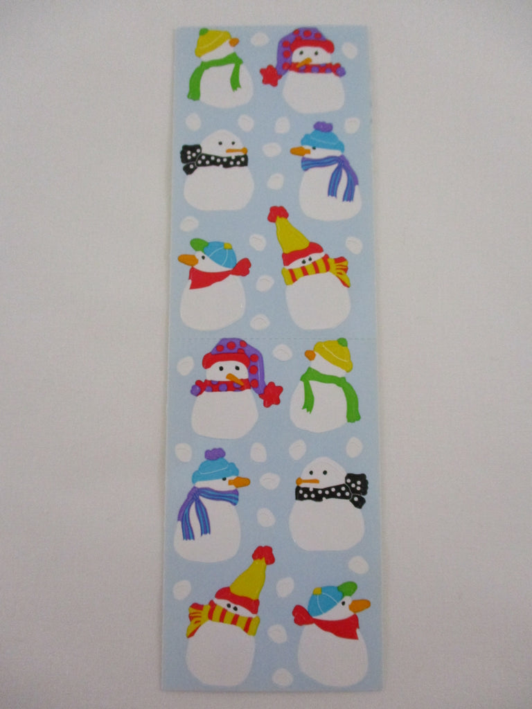 Mrs Grossman Tiny Snowmen Sticker Sheet / Module - Vintage & Collectible