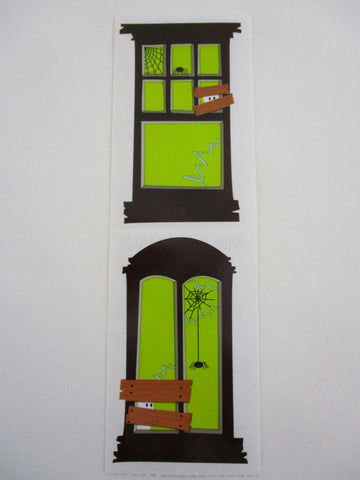 Mrs Grossman Spooky Windows Sticker Sheet / Module - Vintage & Collectible