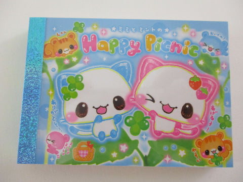 Cute Kawaii Crux Cat Happy Friends Mini Notepad / Memo Pad - Stationery Designer Paper Collection
