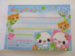 Cute Kawaii Crux Cat Happy Friends Mini Notepad / Memo Pad - Stationery Designer Paper Collection