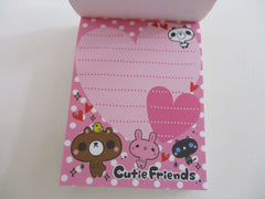 Cute Kawaii VHTF Pool Cool Bear Cutie Friends Mini Notepad / Memo Pad - Stationery Designer Paper Collection