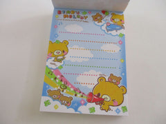 Cute Kawaii VHTF Crux Bear Melody Mini Notepad / Memo Pad - Stationery Designer Paper Collection