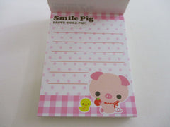 Cute Kawaii Q-Lia Pig Smile Mini Notepad / Memo Pad - Stationery Design Writing Collection