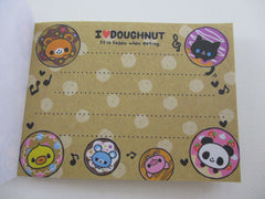 Cute Kawaii  Q-Lia I ♥ Doughnut Mini Notepad / Memo Pad - Stationery Designer Paper Collection