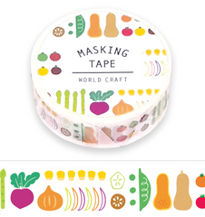 Cute Kawaii World Craft Washi / Masking Deco Tape - Healthy Vegetables - for Scrapbooking Journal Planner Craft