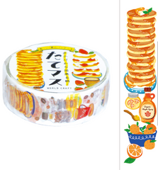 Cute Kawaii World Craft Washi / Masking Deco Tape - Strawberry Pancakes Breakfast Coffee - for Scrapbooking Journal Planner Craft