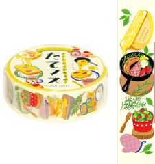 Cute Kawaii World Craft Washi / Masking Deco Tape - Italian Food Cheese Pasta Tomato - for Scrapbooking Journal Planner Craft