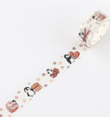 Cute Kawaii BGM Washi / Masking Deco Tape - Animal ♥ Food series - Chocolate Penguin - for Scrapbooking Journal Planner Craft