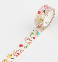 Cute Kawaii BGM Washi / Masking Deco Tape - Summer Limited series - Strawberry Fresh Fruit Cold Treats - for Scrapbooking Journal Planner Craft