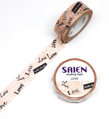 Cute Kawaii Saien Washi / Masking Deco Tape - Love Valentine #Luv Wedding - for Scrapbooking Journal Planner Craft