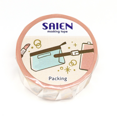 Cute Kawaii Saien Washi / Masking Deco Tape - Fashion Travel Working Outfit - for Diary Journal Planner Craft Scrapbook Gift