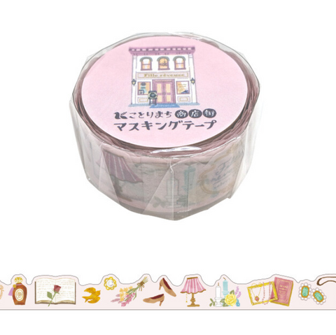 Cute Kawaii MW Mind Wave Washi / Masking Deco Tape - Town Series - Girl Boutique fille rêveuse - for Scrapbooking Journal Planner Notebook Craft Gift