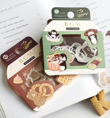 Cute Kawaii BGM So Yummy Series Flake Stickers Sack - Cookies Bear - for Journal Agenda Planner Scrapbooking Craft