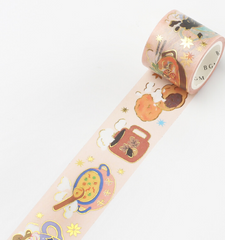 Cute Kawaii BGM Washi / Masking Deco Tape - Soup Warm Marshmallow Drink Autumn Food - for Scrapbooking Journal Planner Craft
