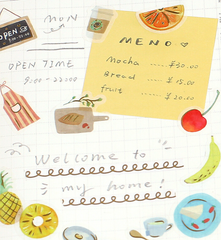 Cute Kawaii BGM Cartful Series Flake Stickers Sack - Fruits Strawberry Pineapple Kiwi Cherry Orange Lemon Banana - for Journal Agenda Planner Scrapbooking Craft