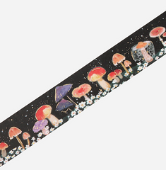 Cute Kawaii BGM Washi / Masking Deco Tape - Mushroom Field Garden - for Scrapbooking Journal Planner Craft