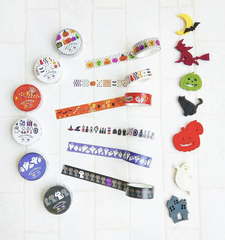 Cute Kawaii World Craft Washi / Masking Deco Tape - Halloween Witch - for Scrapbooking Journal Planner Craft