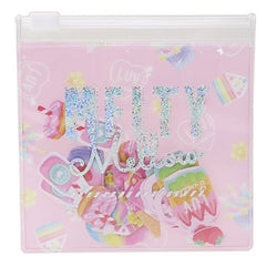 Crux Melty Melow Series in Reusable Ziplock Bag - Pink - Drink Cotton Candy Flake Stickers Sack - for Journal Planner Scrapbooking Craft
