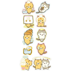 Kawaii Cute San-X CorocorocoroNya Cat Flake Stickers Sack - A - Collectible for Journal Agenda Planner Craft Scrapbook