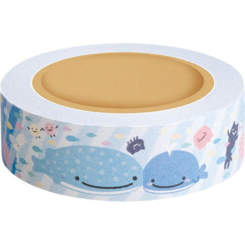z Cute Kawaii San-X Jinbesan Whale Washi / Masking Deco Tape - A - for Scrapbooking Journal Planner Craft